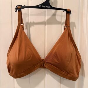 Calvin Klein Tan Wireless Triangle Bra XL NWT